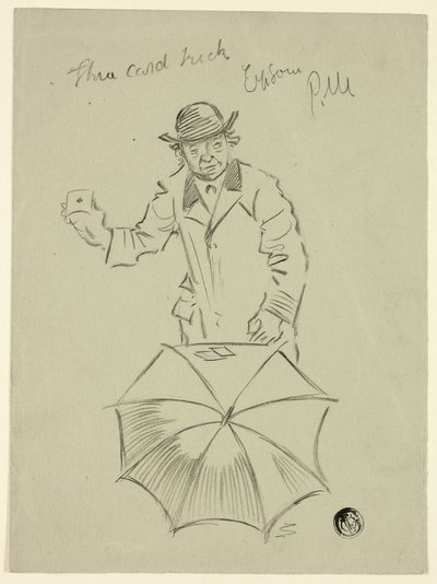 Three Card Trick, Epsom by Philip William May