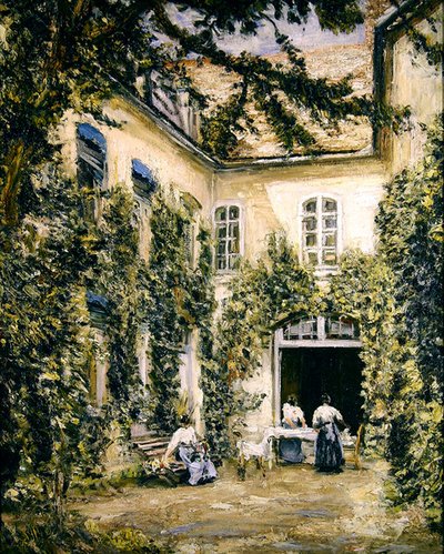 Figures in a Courtyard, Montreuil-sur-Mer by Philip Wilson Steer