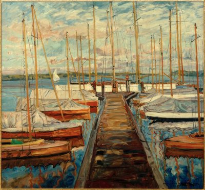 Boat Dock with Sailboats by Philipp Franck