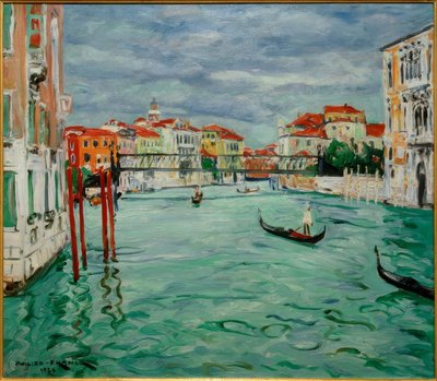 Canal with Gondolas by Philipp Franck