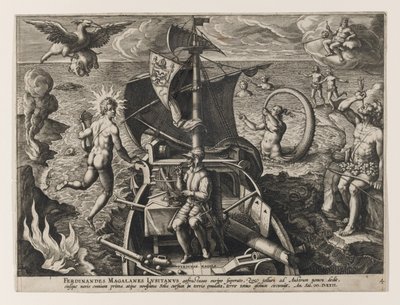 Ferdinandes Magallanes Lusitanus Americae Retectio by Philipp Galle