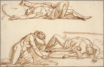 Achilles and Patroclus by Philippe Auguste Hennequin