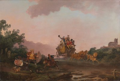 Revellers on a Coach by Philippe Jacques de Loutherbourg