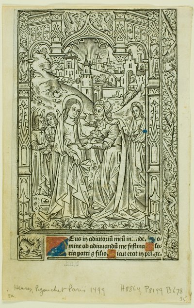 Visitation, from Book of Hours by Philippe Pigouchet