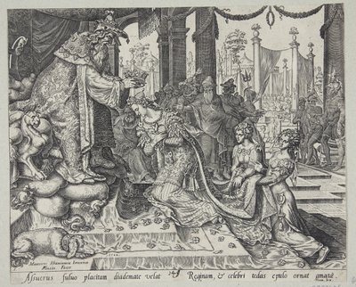 Esther Crowned by Ahasuerus by Philips Galle