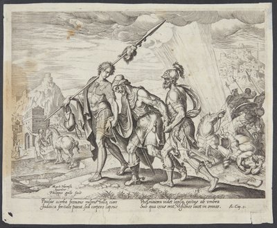 The Blind Saul Led to Damascus by Philips Galle