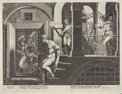 The Conversion of the Warder by Philips Galle