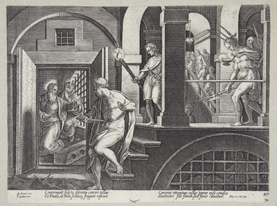 The Conversion of the Warder by Philips Galle