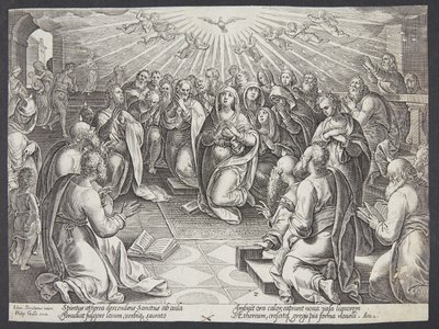 The Descent of the Holy Ghost by Philips Galle