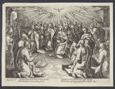 The Descent of the Holy Ghost by Philips Galle