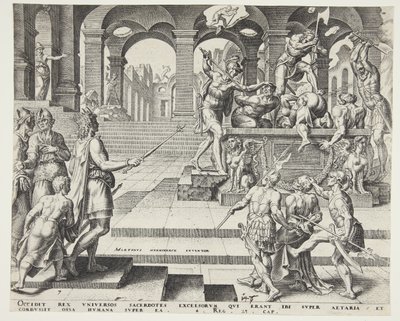 The Slaughter of the Priests of Samaria by Philips Galle