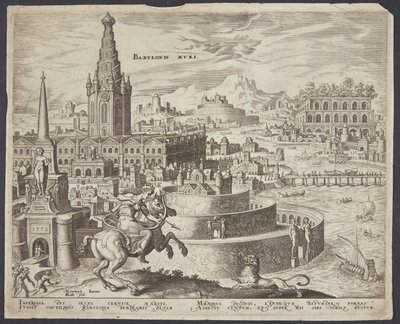 The Walls of Babylon by Philips Galle