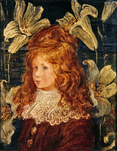 Portrait of a boy by Phoebe Anna Traquair