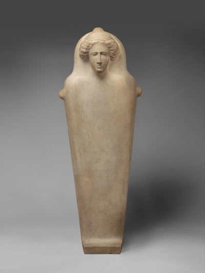 Marble anthropoid sarcophagus, c.410 BC by Phoenician
