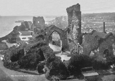 Hastings. The Castle by Photochrom Co Ltd of London