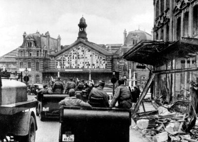 German Soldiers at Lille Station by Photographer French