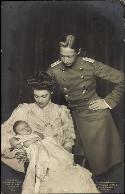 Duchess Cecilie with William of Prussia, Child by Photographer German