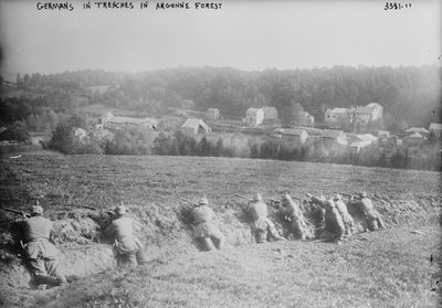 Germans in trenches in Argonne Forest by Photographer German