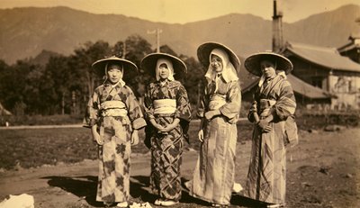 Japanese Women in Traditional Dress by Photographer Japanese