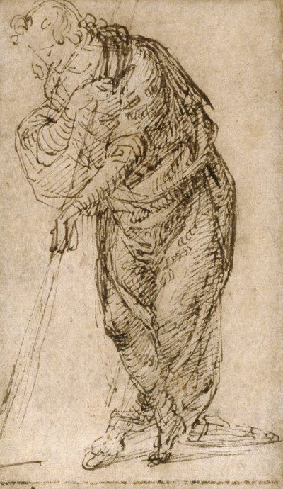 Standing Figure Leaning on a Staff by Piero di Cosimo