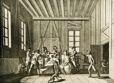 Assassination of Jean-Paul Marat in 1793 by Pierre Gabriel Berthault