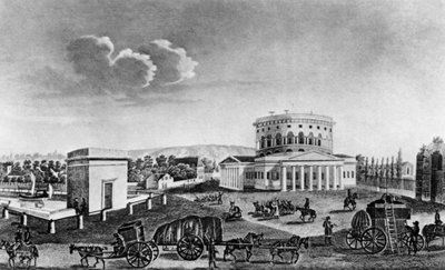 View of la Villette gate, Paris by Pierre (after) Courvoisier