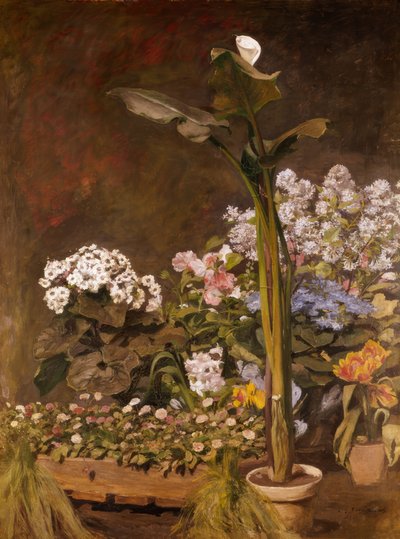 Arum and Greenhouse Plants by Pierre Auguste Renoir