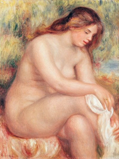 Bather Drying Herself, c.1910 by Pierre Auguste Renoir