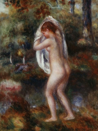 Bather Undressing by Pierre Auguste Renoir