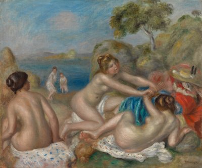 Bathers Playing with a Crab by Pierre Auguste Renoir
