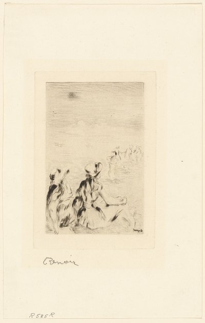 Children on the Beach, Berneval by Pierre Auguste Renoir