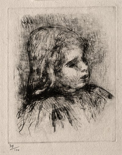 Claude Renoir, Three-Quarter View to the Right, 1908 by Pierre Auguste Renoir