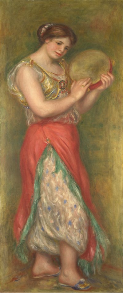 Dancing Girl with Tambourine by Pierre Auguste Renoir