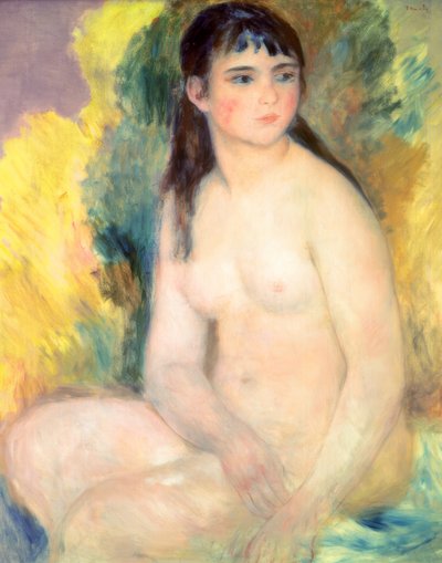 Seated Nude Woman by Pierre Auguste Renoir