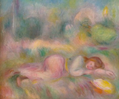 Girl Lying in the Grass, c. 1890 by Pierre Auguste Renoir