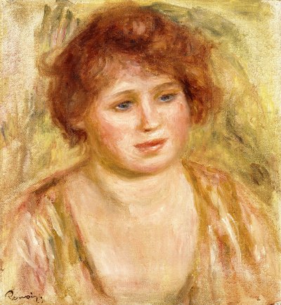 Head of a Woman by Pierre Auguste Renoir