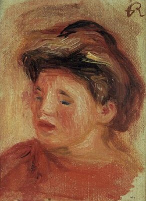 Head of a Young Girl by Pierre Auguste Renoir