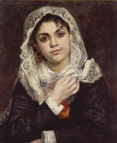 Lise in a White Shawl, c.1872 by Pierre Auguste Renoir