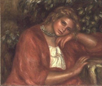 Pensive Young Woman by Pierre Auguste Renoir