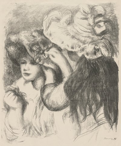 Pinning the Hat by Pierre Auguste Renoir