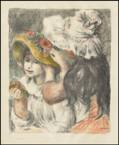 Pinning the Hat: Second Plate by Pierre Auguste Renoir
