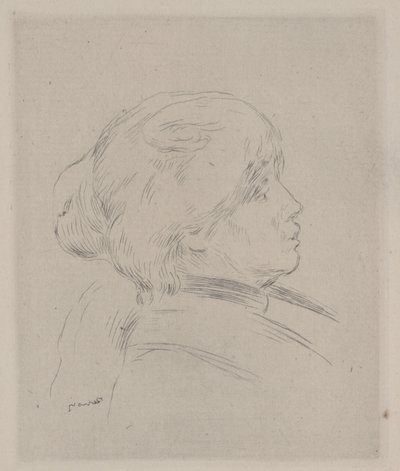 Portrait of Berthe Morisot by Pierre Auguste Renoir