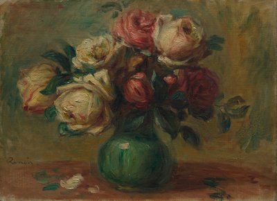 Roses in a Vase, c. 1890 by Pierre Auguste Renoir