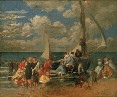 Gathering Around a Boat by Pierre Auguste Renoir