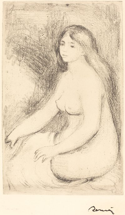 Seated Bather by Pierre Auguste Renoir