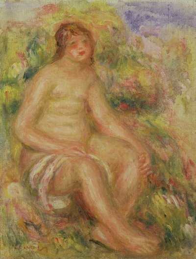 Seated Nude in Landscape by Pierre Auguste Renoir