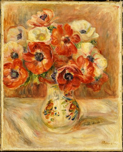 Still Life with Anemones by Pierre Auguste Renoir