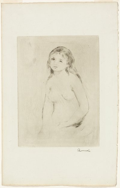Study for a Female Bather by Pierre Auguste Renoir