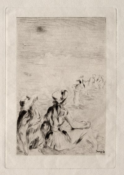 On the Beach, at Berneval by Pierre Auguste Renoir