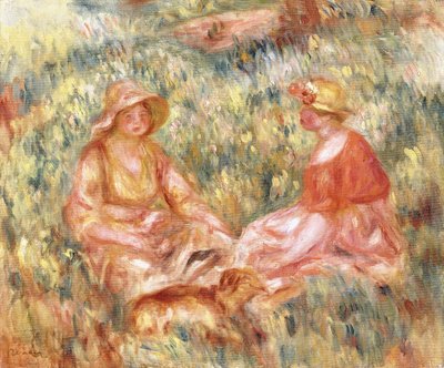 Two Women in the Grass by Pierre Auguste Renoir
